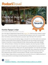 Fodor's Travel - The Best Hotels in Africa